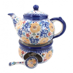 Butterfly Teapot with Warmer & Candle Holder